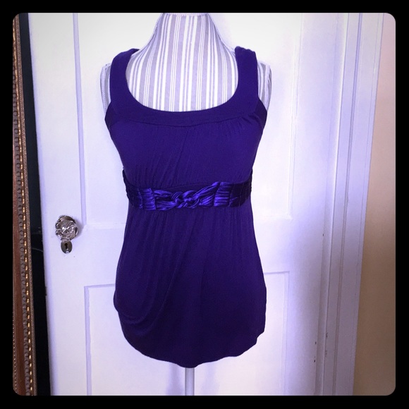 CLEARANCE!!! Moa Moa Sexy Purple Belted Top - Picture 1 of 6